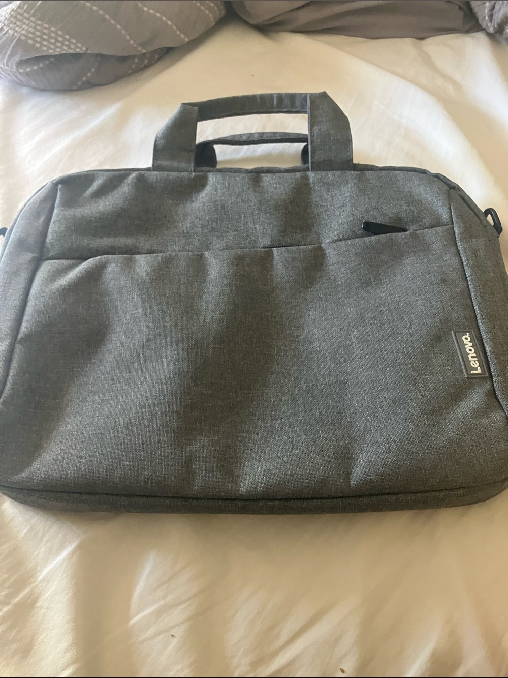 Lenovo Gray Laptop Briefcase with Front Pocket